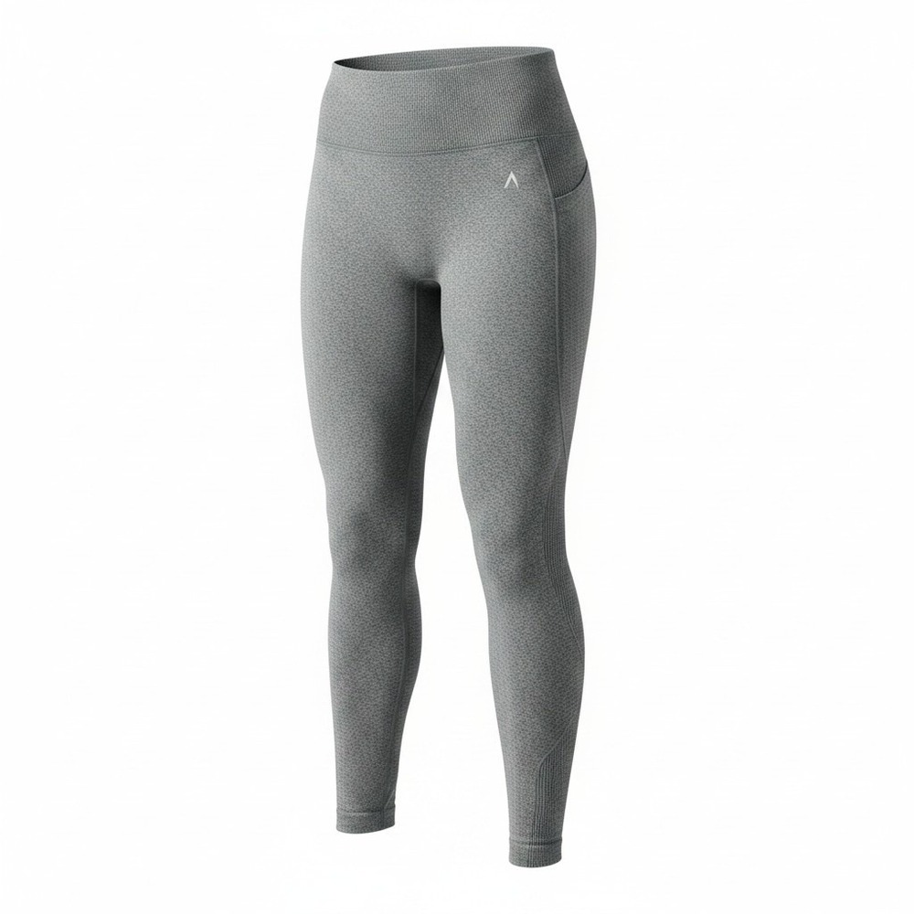 Acta Wear Gray High Waisted Seamless Compression Leggings Womens Small Heathered